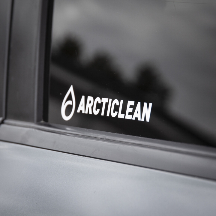 Arcticlean - sticker utskuren vit, 15cm i gruppen Accessoarer hos Arcticlean AB (AC-STICKERDS150)