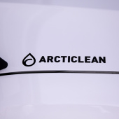 Arcticlean - sticker utskuren svart, 15cm