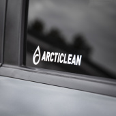 Arcticlean - sticker utskuren vit, 15cm